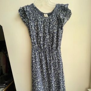 Navy blue floral maxi dress